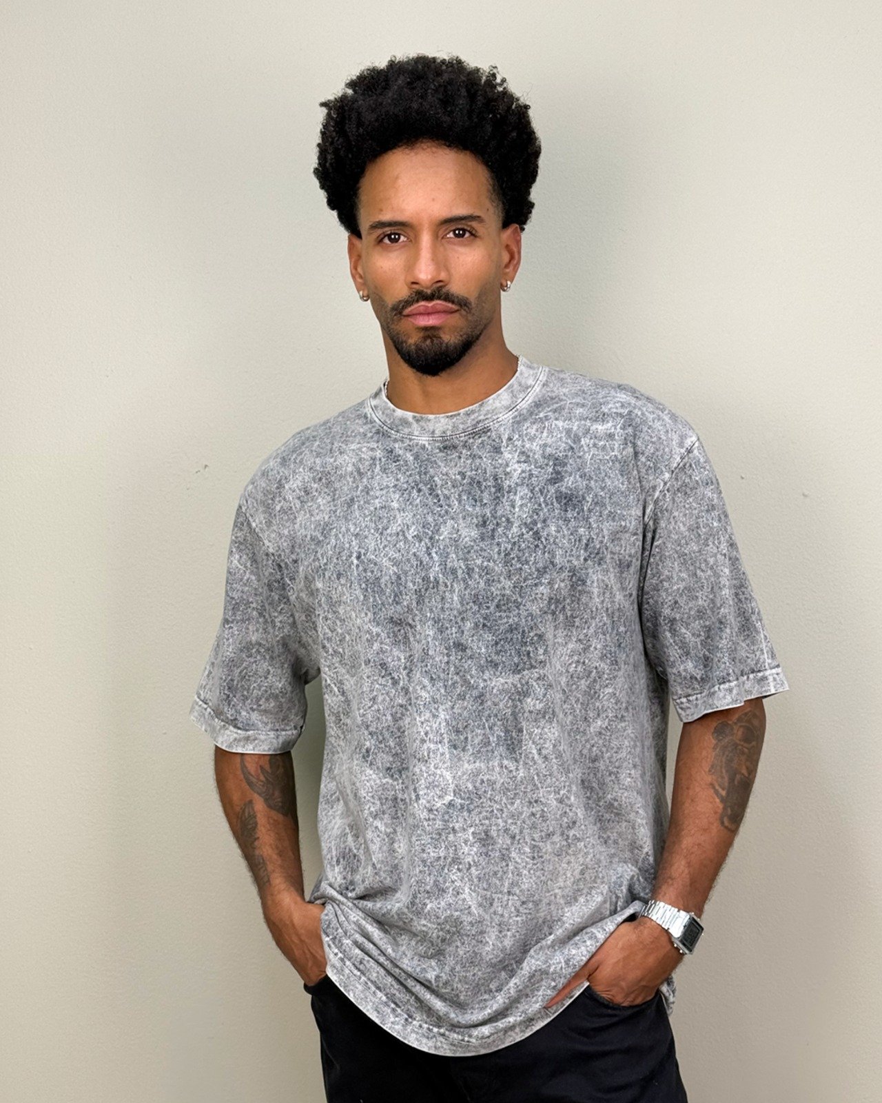 Camiseta Acid Wash Gris